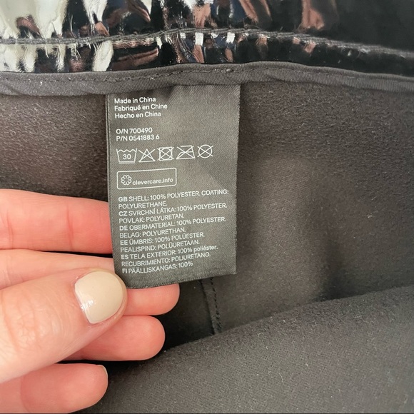 H&M Faux Leather High-Waisted Pants - Straight Leg - Picture 9 of 9